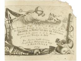 1764. LIBRO: (PORTUARIO-MEDITERRANEO). ROUX, JOSEPH: RECEUIL DES PRINCIPAUX PLANS, DES... - Ohne Zuordnung