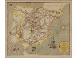 S. XVIII. MAPA: REPORTORIO DE TODOS LOS CAMINOS DE ESPAÑA EN EL AÑO DE GRACIA DE 1543.... - Unclassified