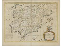 1700 Ca. MAPA: (ESPAÑA-PORTUGAL). SPOFFORTH, R.: A NEW MAP OF PRESENT SPAIN &... - Sin Clasificación