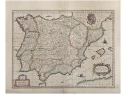 1635. MAPA: BLAEU, WILLEM: REGNORUM HISPANIAE, Nova Descriptio. Ámsterdam, 1635.... - Unclassified