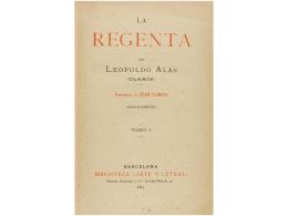 1884-1885. LIBRO: (LITERATURA CASTELLANA-PRIMERA EDICIÓN). ALAS, LEOPOLDO CLARIN: LA... - Unclassified