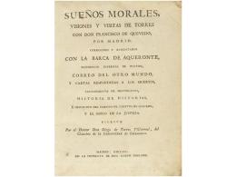 1791. LIBRO: (LITERATURA). TORRES VILLARROEL, DIEGO: SUEÑOS MORALES, VISIONES Y... - Sin Clasificación