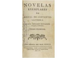 1783. LIBRO: CERVANTINA). CERVANTES SAAVEDRA, MIGUEL DE: NOVELAS EXEMPLARES. Valencia:... - Zonder Classificatie