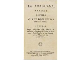 1776. LIBRO: (LITERATURA-ÉPICA). ERCILLA, ALONSO DE: LA ARAUCANA. DIRIGIDA AL REY... - Unclassified