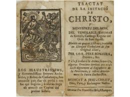 1739. LIBRO: (RELIGION-CATALÁN). KEMPIS, THOMAS DE: TRACTAT DE LA IMITACIÓ DE... - Unclassified