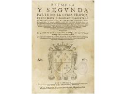 1652. LIBRO: (DERECHO). HEVIA BOLAÑOS, JUAN: PRIMERA Y SEGUNDA PARTE DE LA CURIA... - Ohne Zuordnung