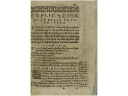 1595 Ca. LIBRO: (RELIGION). RODRIGUEZ LUSITANO, FRAY MANUEL: EXPLICACION DE LA BULLA DE LA... - Sin Clasificación