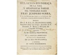 1787. LIBRO: (CALIFORNIA). PALOU, FRANCISCO: RELACION HISTORICA DE LA VIDA Y APOSTOLICAS... - Zonder Classificatie