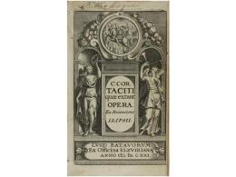 1621. LIBRO: (HISTORIA). TACITI, C COR[NELIUS]: OPERA. EX RECENSIONE I. LIPSII. Lugd.... - Ohne Zuordnung