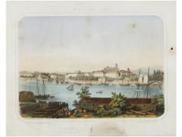 1860. GRABADO: FEUILLET; TURGIS; COURTIN: BAYONA. VISTA TOMADA DE LA FORTALEZA. Paris: L.... - Non Classés