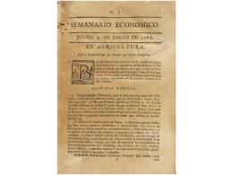 1766. REVISTA: (ECONOMIA). ARAUS, PEDRO DE: SEMANARIO ECONÓMICO DE AGRICULTURA.... - Ohne Zuordnung