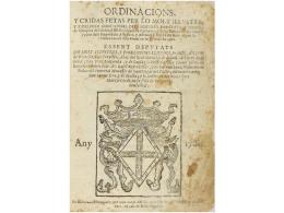 1701. LIBRO: ORDINACIONS, Y CRIDA FETAS PER LO MOLT ILLUSTRE Y FIDELISSIM CONCISROTI, DELS SENYORS... - Non Classés