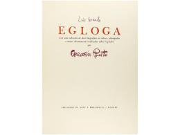 1970. LIBRO: (BIBLIOFILIA). CERNUDA, LUIS; PRIETO, GREGORIO: EGLOGA. Con Una... - Zonder Classificatie