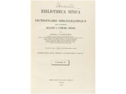 1966. LIBRO: (CHINA Y SU BIBLIOGRAFIA). CORDIER, HENRI: BIBLIOTHECA SINICA. DICTIONNAIRE... - Sin Clasificación