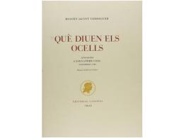 1945. LIBRO: (BIBLIOFILIA). VERDAGUER, JACINT: QUÈ DIUEN ELS OCELLS. Litografies... - Sin Clasificación