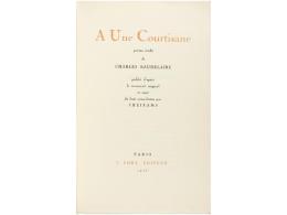 1925. LIBRO: (BIBLIOFILIA-EROTICA). BAUDELAIRE, CHARLES: A UNE COURTISANE POEME... - Sin Clasificación