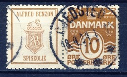 #Denmark Advertising Appendage Pair. ALFRED BENZON. Cancelled. - Usado