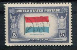 200889657 USA POSTFRIS MINT NEVER HINGED POSTFRISCH EINWANDFREI SCOTT 912 OVERRUN COUNTRIES FLAG LUXEMBOURG - Ongebruikt