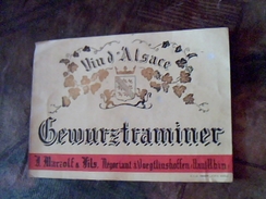 Ancienne Etiquette Neuve  De VIN D Alsace Gewurztradimer  Marzolt Et Fils Negociant A Voeglinshoffen Haut Rhin - Gewurztraminer