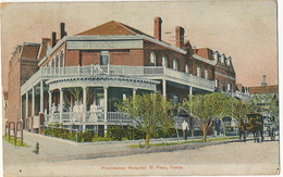 El Paso Texas Providence Hospital  P. Used El Paso 1907  Edit Orndorff - El Paso