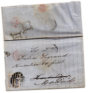 Carta De 1870 Direccion Madrid. - Lettres & Documents