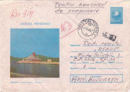 61400- ORSOVA SEAGULL RESTAURANT, TOURISM, REGISTERED COVER STATIONERY, 1987, ROMANIA - Hotel- & Gaststättengewerbe