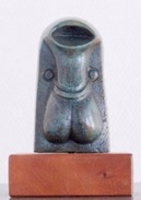 ABEL REIS Sculpteur-fondeur - Menhir - Bronze Plein, 2009  - Poids 2226 Grammes, Hauteur 20 Cm, Largeur 8 Cm - 4 Scans - Bronzes