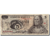 Billet, Mexique, 5 Pesos, 1972, 1972-06-27, KM:62c, TB - Mexiko