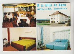 CPSM ROUFFACH (aut Rhin) - Hôtel "A LA VILLE DE LYON" 1 Rue Poincaré Propétaire R. BOHRER - Rouffach
