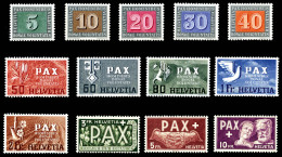 ** N°405/17, Série Pax Complète, TTB (certificat)   Cote: 500 Euros   Qualité: ** - 1843-1852 Federale & Kantonnale Postzegels