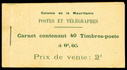 ** N°1b, Mauritanie: 40 Timbres, 5c Vert-jaune (N°20) Sur Papier Couché, TB (certificat)    ... - Autres & Non Classés