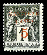 * N°12a, 1/2a Et 5 Sur 1c Noir Sur Azuré Type II, TTB   Cote: 330 Euros   Qualité: * - Unused Stamps
