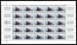 ** N°2/7, Série Faune De 1956 En Feuilles Complête De 25 Exemplaires, TB (certificat)   Cote: 1285... - Unused Stamps