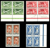 ** N°149/52, Série JO De 1924 Surchargée En Blocs De 4, SUP (certificat)   Cote: 872 Euros  ... - Unused Stamps