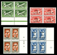 ** N°122/25, Série JO De 1924 En Blocs De 4, SUP (certificat)   Cote: 872 Euros   Qualité: ** - Unused Stamps