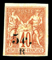 * N°8, 5c Sur 40c Rouge-orange. TB (signé Brun)   Cote: 150 Euros   Qualité: * - Unused Stamps