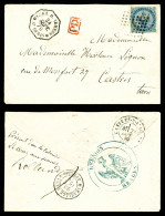 O 20c Aigle Obl Losange De Point + Càd 'Corr D'Armées*St Denis' Sur Lettre Du 24 Sept 70 à... - Unused Stamps