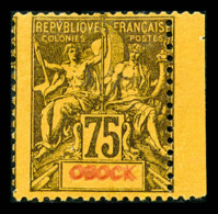 * N°43a, Double Obock, Bdf, TTB (signé Brun/certificat)   Cote: 480 Euros   Qualité: * - Unused Stamps