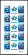 ** N°740, Hippocampus En Feuille Complète De 10 Exemplaires Non Dentelés, SUP (certificat)  ... - Unused Stamps
