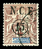 O N°49A, (N° Maury), 4c Lilas-brun Surchargé 15c Au Lieu De 5c. TTB (certificat)   Cote: 775 Euros  ... - Used Stamps