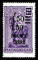 * N°261a, 1.50 Sur 1f 60 Violet: Surcharge 1f50 Doublée + Barres Doublée, TTB (signé Brun)... - Unused Stamps