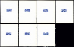 (*) N°28/34, Série Tchad Au Rhin: Ensemble De 7 épreuves D'Artiste En Bleu Outremer Sur Papier... - Nuevos