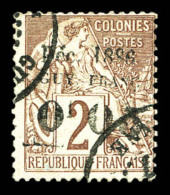 O N°2a, 0.05 Sur 2c De 1881. SUP (signé Brun/certificat)   Cote: 680 Euros   Qualité: O - Usados