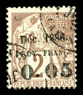 O N°2, 0f05 Sur 2c De 1881. SUP (signé Brun/certificat)   Cote: 500 Euros   Qualité: O - Gebraucht