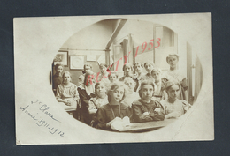CARTE PHOTO PHOTO DE 2e CLASSE ECOLE 1911/12 Md GERMAINE BOIS SAINT FLORENT : - Fotografia