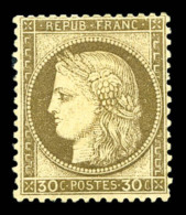 * N°56, 30c Brun, Forte Charnière. TB (signé Brun/certificat)   Cote: 1100 Euros  ... - 1871-1875 Cérès