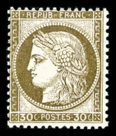 ** N°56, 30c Brun, Fraîcheur Postale, SUP (signé Robineau/certificat)     Qualité: ** - 1871-1875 Cérès