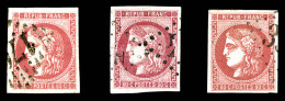O 80c Bordeaux: 3 Exemplaires Avec Nuances Différentes. TB     Qualité: O - 1870 Uitgave Van Bordeaux