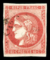 O N°49d, 80c Groseille, Jolie Nuance, TTB (signé Scheller/certificat)   Cote: 1200 Euros  ... - 1870 Uitgave Van Bordeaux