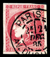 O N°49b, 80c Rose-vif Obl Càd Tardif, B/TB   Cote: 380 Euros   Qualité: O - 1870 Uitgave Van Bordeaux